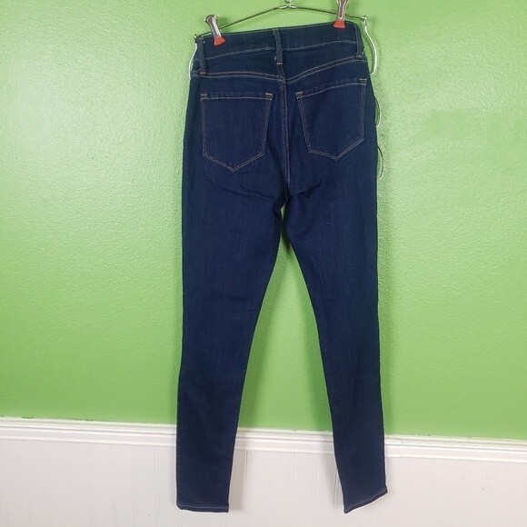 BUNDLE 2 Old Navy Denim High Rise Blue Black Skinny Jeans Size 0 - Picture 5 of 11